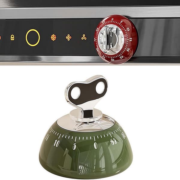 Mekanisk kökstimer med 60-minutersfunktion, magnetisk baksida, inga batterier krävs, lämplig för matlagning, inlärning och miljövänlig.