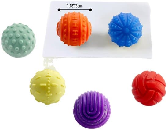 Magnetiska Sensoriska Uppfriskningsbollar - 6-pack med Viktade Stressreducerande Leksaker i Silikon