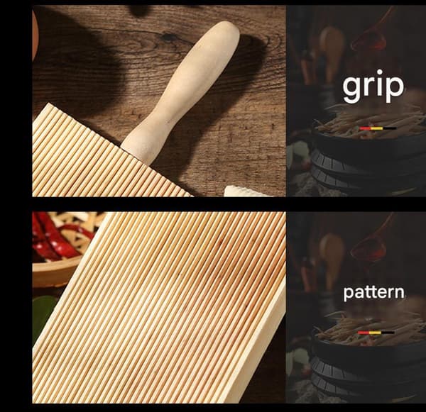 Potatisbollspastaform, hemlagad spiralformad pastamaskin, köksredskap, träfärg
