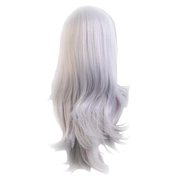 Silvervit Peruk 70cm Cosplay Kostym vit vit