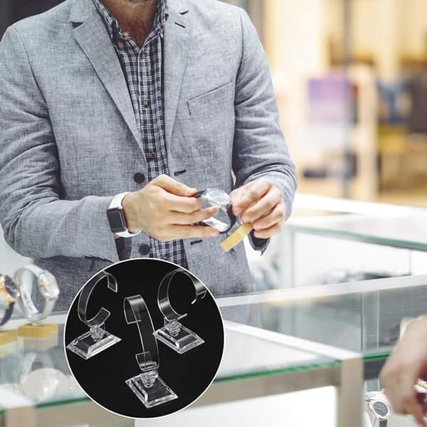 Transparent Klockhållare - 10-pack - Klockhållare - Klockställ - Hem eller Butik - Klockdisplay