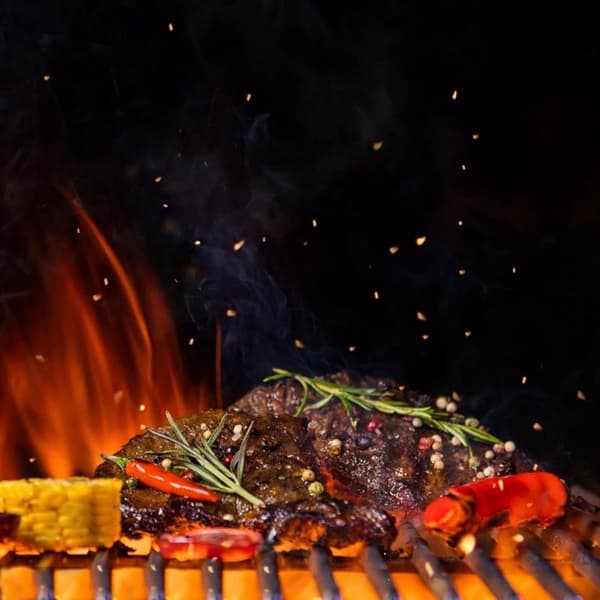 Runt grillgaller i rostfritt stål, 30 cm diameter, för camping/picknick