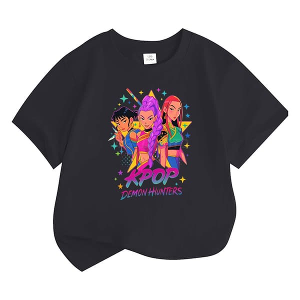 K-pop Devil Hunter T-shirt, svart, 130cm