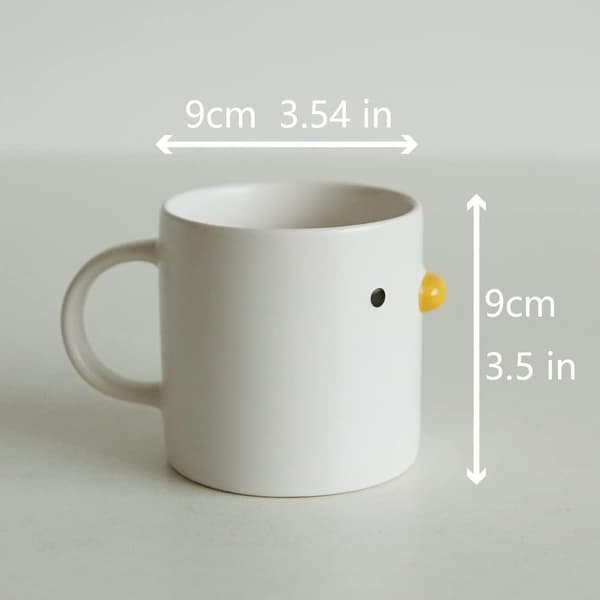 Söt keramikmugg - kaffekopp - kycklingkopp - cappuccinomugg - bästa presenten till vänner (410 ml)