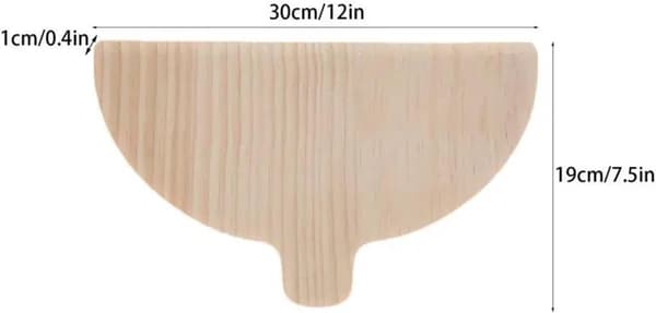 Pizzaserveringsbräda - Köksredskapsset - Bröd och bakverk - Multifunktionell design - 2 delar - Träfärg
