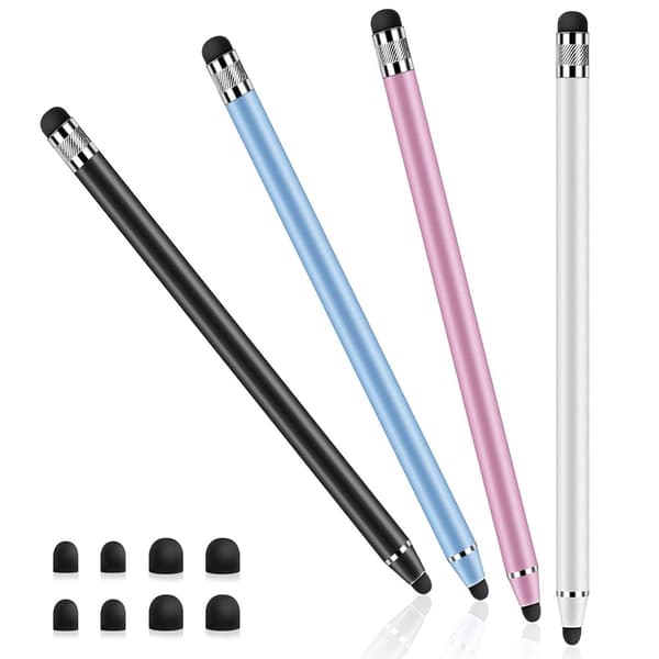 Tablet Pennor - 4-Pack Gummi Pekpennor för Tablets och Smartphones