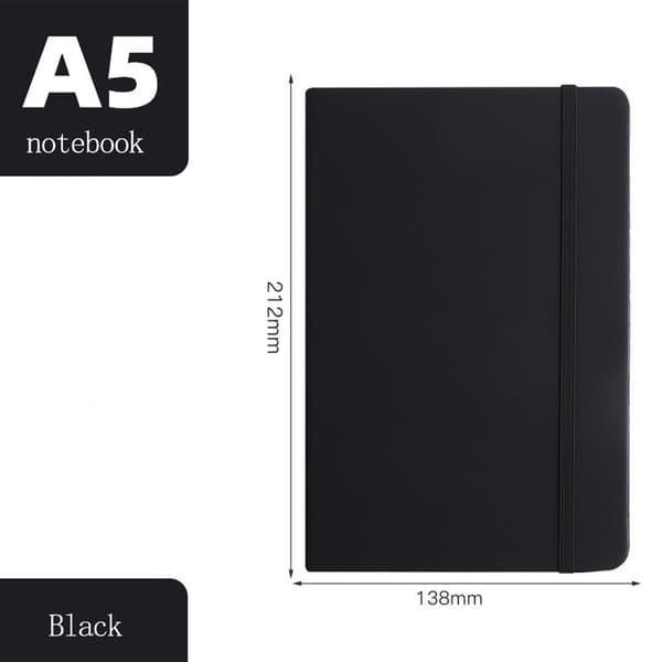 2 anteckningsböcker/dagböcker/inbundna anteckningsböcker/block/A5, 244 sidor, svart