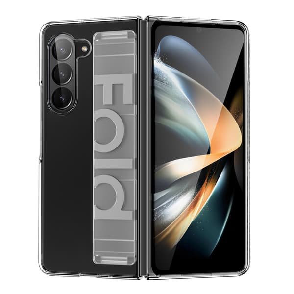 Galaxy Z Fold 7 Elastiskt Armbandsfodral, Flipskydd och Fallskydd (Transparent) z fold7