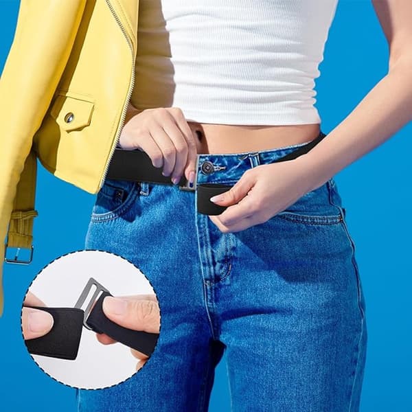 Spännlöst osynligt elastiskt midjeband, 3-pack, 100 cm, unisex.
