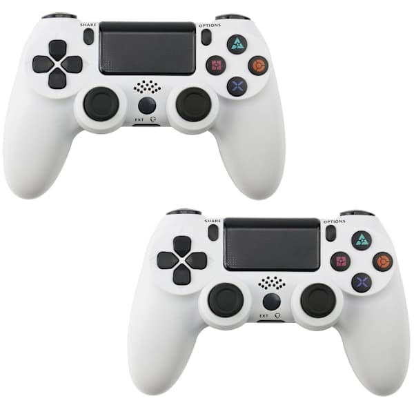 2 st PS4 DualShock Trådlös för Playstation 4 vit