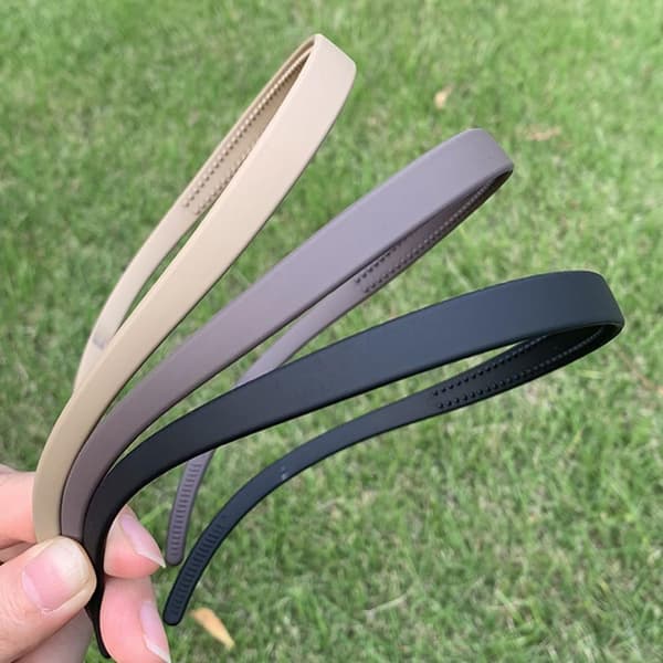 3-pack Zigzag Hårband - Tunna Hårband för Kvinnor - Matt Finish för Vardagsbruk (Svart + Khaki + Kaffe) (3-pack)