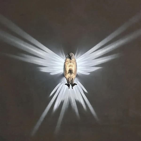 Eagle 3D LED Vägglampa, Sovrum Hall Bar Dekorativ Nattlampa, Vit