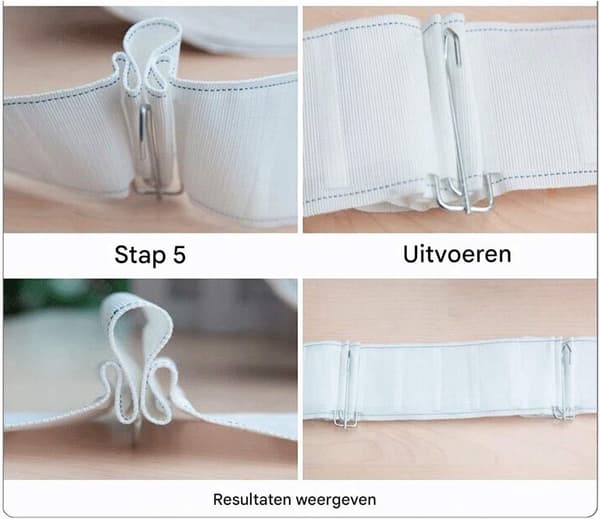 Gardinkrokar i rostfritt stål, 30 stycken, djupt veckade klämmkrokar, silverpläterade.