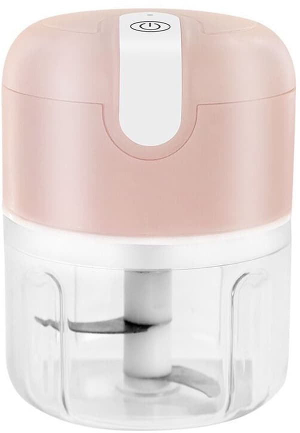 Trådlös elektrisk vitlökshackare, 250 ml, minihackare, rosa