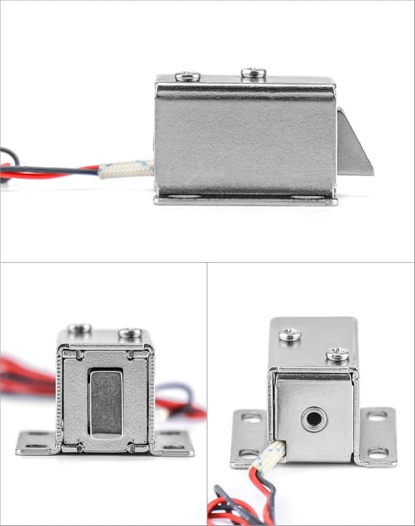 12V Magnetlås Solenoid för säkerhetssystem Säkerhetsdörr Skåpdörr 2 stycken