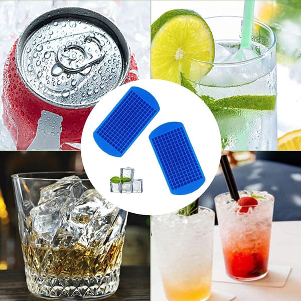 2 mini-isbitsformar - kylskåpsisbitsformar - livsmedelsklassade isbitsformar - lämpliga för att göra festdrycker, juice, mjölk och daglig användning - blå