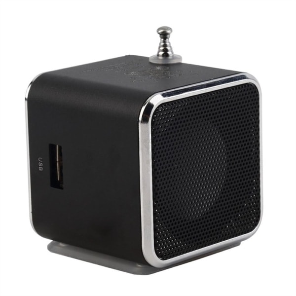 Portabel Mini USB-högtalare MP3/4 Musikspelare Stöd för SD TF-kort USB2.0 Stereo FM-radio Elik