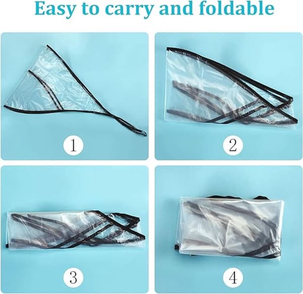 2-pack regnhattar för kvinnor med visir - transparent - vattentäta regnhattar i plast - extra tjocka