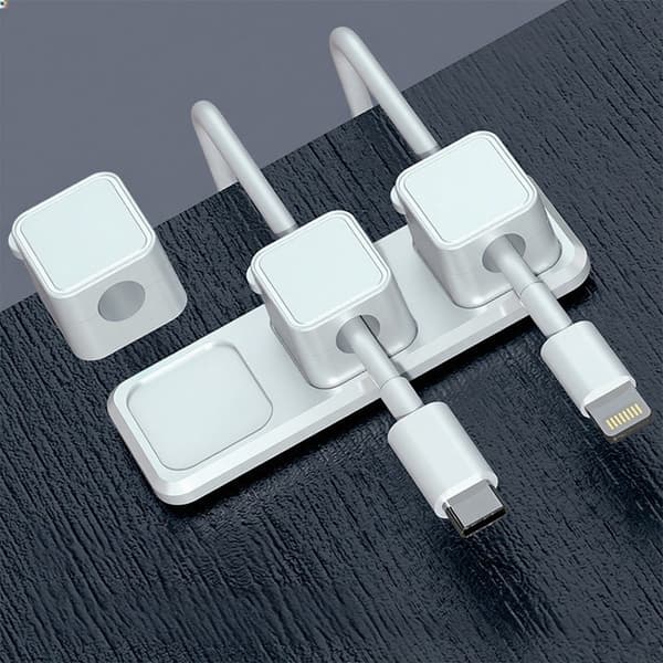 Kabelhållare - 6-pack justerbara kabelorganiserare med magnetisk självhäftande design