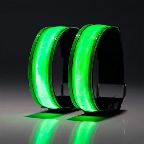 USB Uppladdningsbart LED Armband - Reflexband för Säkerhet 2-pack - Perfekt för Löpning & Utomhussporter - Flerfärgsdisplay - Justerbart