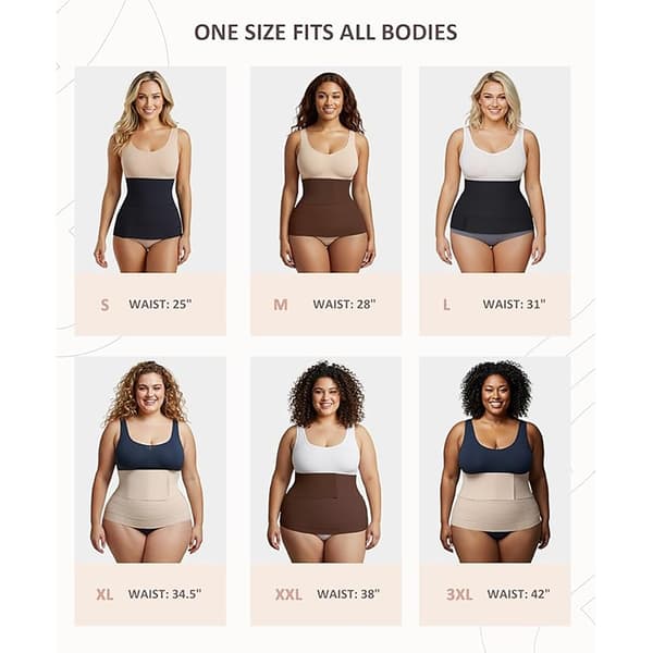 Bastu bantningsbälte för midjan för kvinnor, magbälte plus size