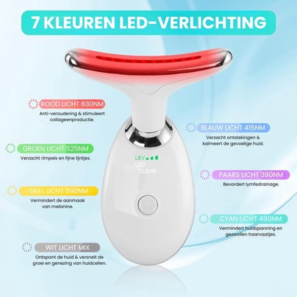 LED Ansiktsmask - Hudlyftsapparat - Anti-rynkor - Ansiktsmassage
