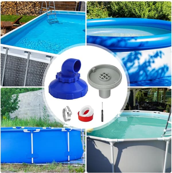360° roterande poolinloppsventil, Ø32mm, kompatibel med Intex Bestway, Modell 2