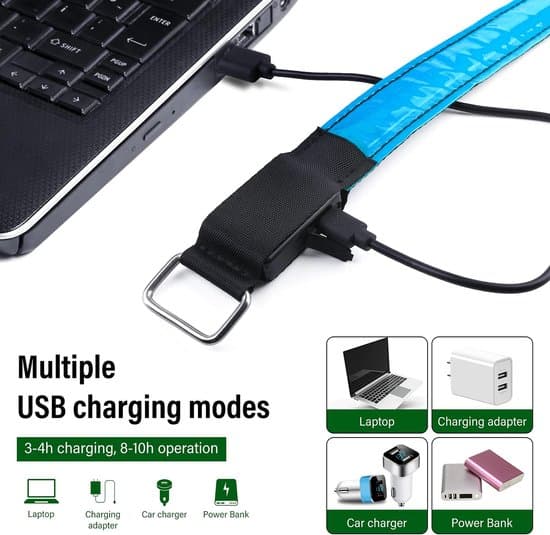 USB Uppladdningsbart LED Armband - Reflexband för Säkerhet 2-pack - Perfekt för Löpning & Utomhussporter - Flerfärgsdisplay - Justerbart