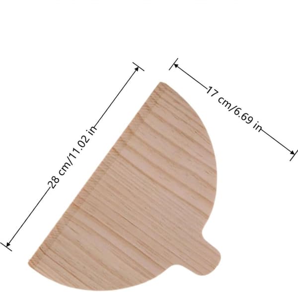 Pizzaserveringsbräda - Köksredskapsset - Bröd och bakverk - Multifunktionell design - 2 delar - Träfärg