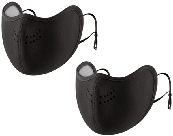 2 st stretchiga varma vinteransiktsmasker för utomhussporter, skidåkning och snowboard, vit