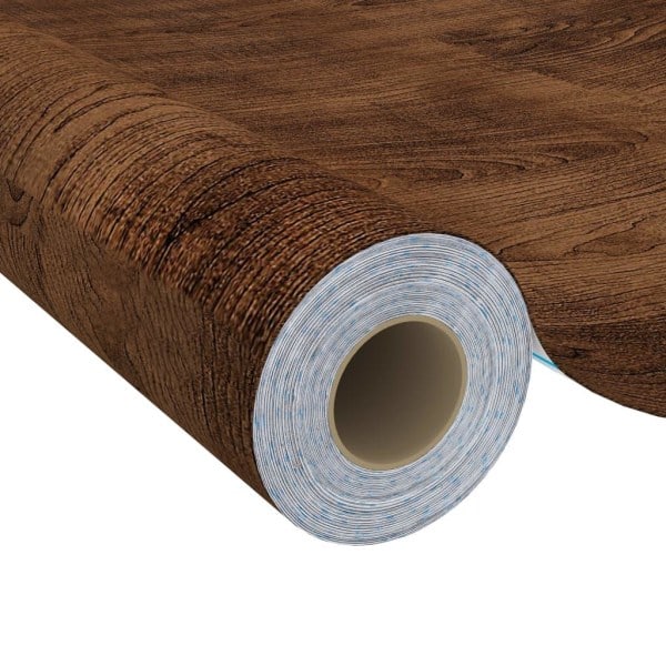 vidaXL Dekorativ Plast Mörk Ek 500x90 cm PVC Brun