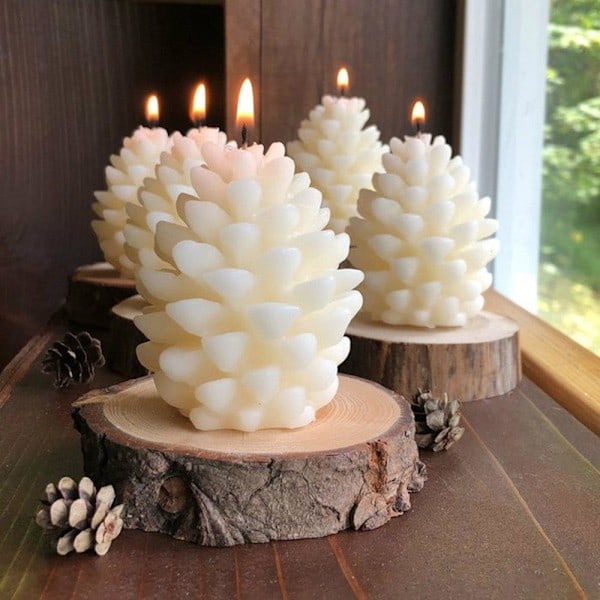 DIY - Ljusformar - Kon - Form - Ljusrosa