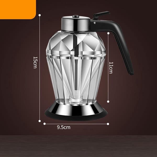 Klämflaska för kryddor i glas, 200 ml, multifunktionell oljedispenser/honungsburk