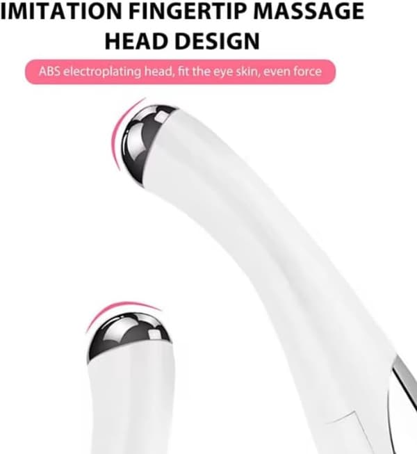Elektrisk ögonmassager - Ansiktsvårdspenna - Hudföryngring - Vibrationsteknik - 11,7 cm - Vit