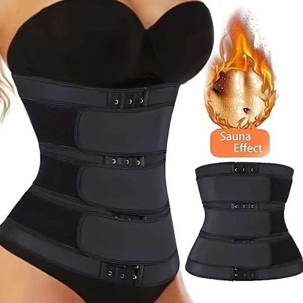 Svett Sauna Midjebälte med Magkontroll och Bröst - Fitness Träning Slimmande Kroppsformare