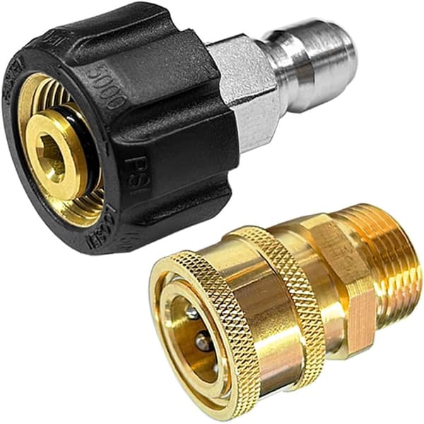 Högtryckstvätt adapter kit M22 3/8 tum slang snabbkoppling kit, sprutpistol snabbkoppling för högtrycksslang
