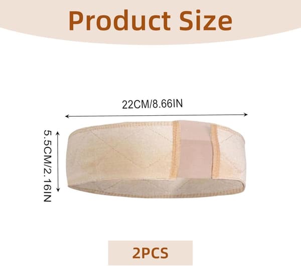 Halkfritt Perukband - 2 stycken - Perukgrepp - Justerbart Kardborreband - Sammet - Med Spets - Beige