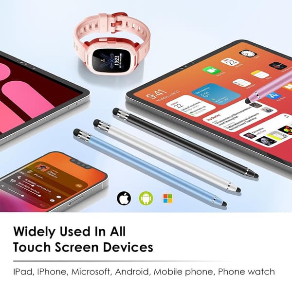 Tablet Pennor - 4-Pack Gummi Pekpennor för Tablets och Smartphones