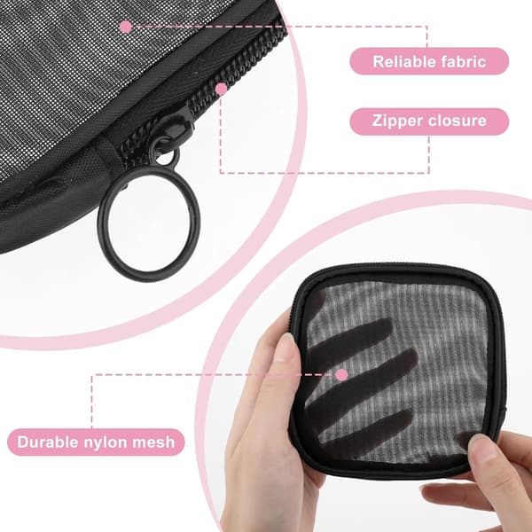 Allecto Plus - Nätnecessär för resor och hemmabruk - Set om 2 - Svart