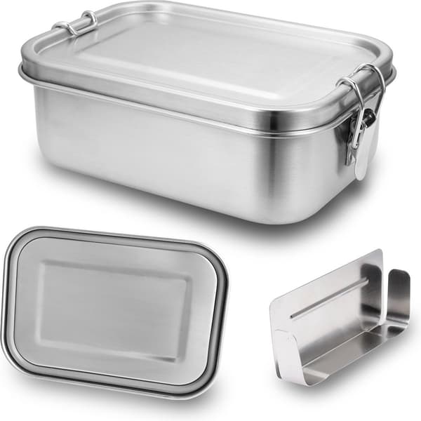 800ml Matlåda i rostfritt stål/Matlåda för vila - Med avdelare - Rostfritt stål