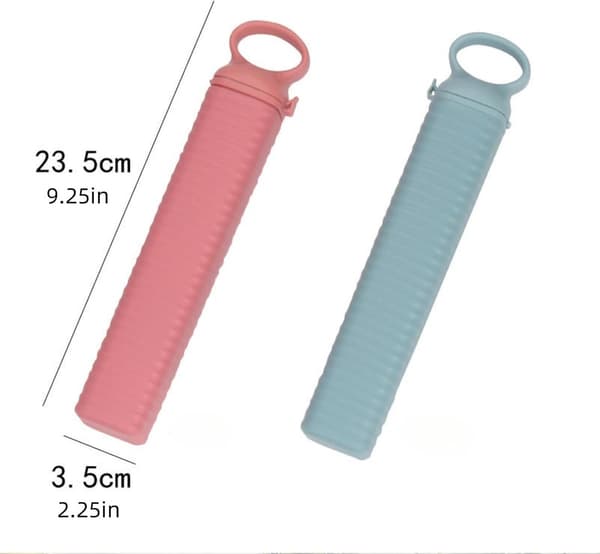 Non-stick isbitsformset (2 delar), lätt att ta ur, blå + rosa.
