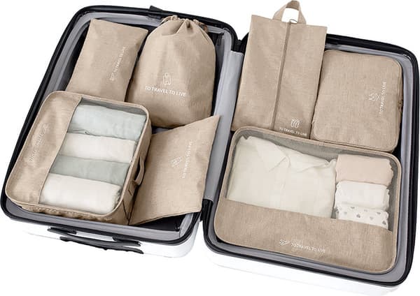 7-delars Förvaringskubsset - Bagage- och Ryggsäcksförvaring - Beige