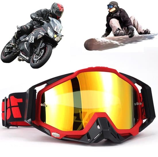 Snöglasögon - Vindtäta motorcykelglasögon, skyddsglasögon