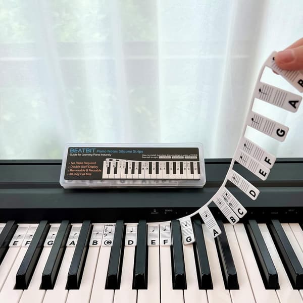 Piano Notguide - Avtagbara tangentbordsmarkeringar för nybörjare