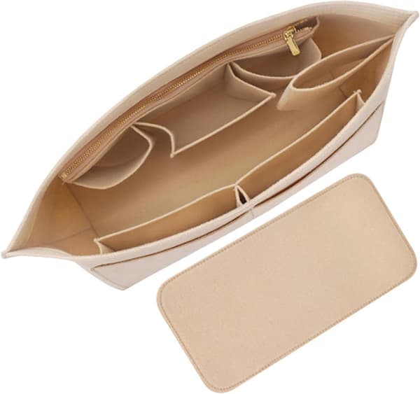 Handväska Organizer Insats - Inre Väska Organizer för Handväskor (2-Pack) - Beige