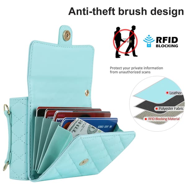 Galaxy Z Flip 5 Crossbody-fodral, Dragspelsfodral (Mintgrön) Galaxy Z Flip 5