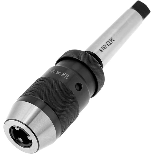 1-16mm kapacitet 45# stål självspännande nyckellös borrchuck med MT3-B18 konisk skaftmastverktyg