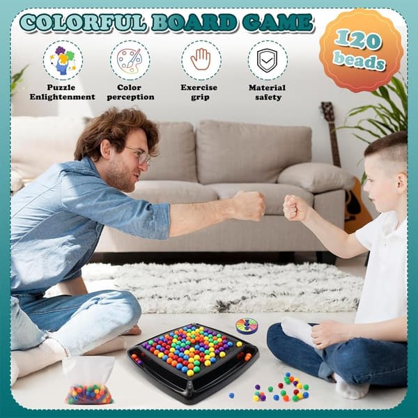 Brain Board - 120 Brädspelskulor, Pedagogiskt brädspel för barn