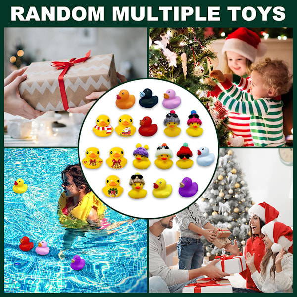 Jul Gummianka Kalender Gummianka Badleksaker Kreativ Julklapp Överraskningslåda