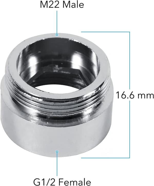 Trevägsomkopplare - G1/2 M22 X M24 duschadapter trevägsomvandlingsventil